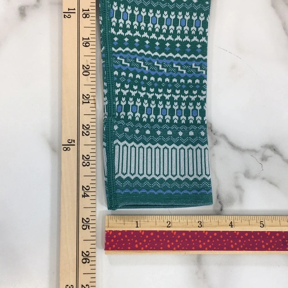 Fabletics Legging Womens XS 4 Green High-Waisted Seamless Fair Isle Dark Jade - Picture 14 of 15